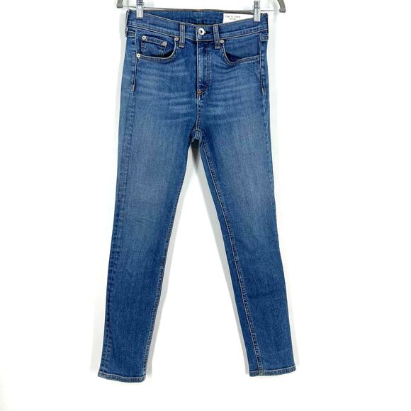 Rag & Bone High Rise Ankle Skinny Jeans Size 26 Blue - Picture 1 of 6